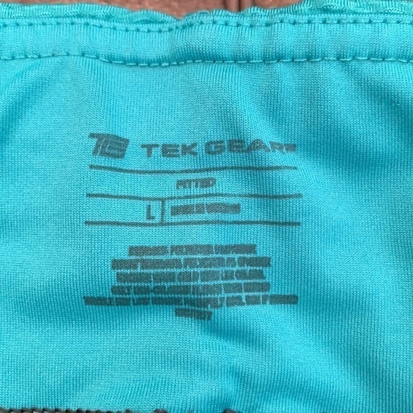 TEK GEAR Fitted Workout Capri - Gray/Turquoise - Picture 11 of 14
